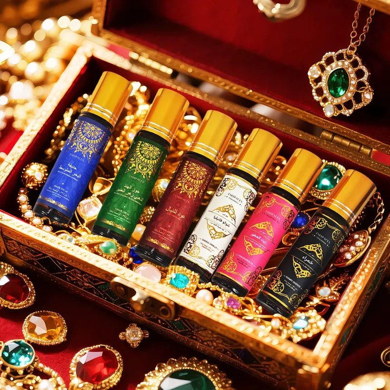 6er-Set 10ml Roll-on Ätherische Öle Eid al-Fitr Geschenkset Parfümöl Hautpflege Gesichtsöl Körperpflege Luftbefeuchter Sechs Langanhaltende Düfte