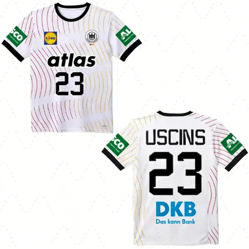 2026 Deutsches Neues DHB Handball-Trikot T-Shirts Schnelltrocknend Atmungsaktive Sportbekleidung Kurzarm Herren Outdoor Fitness Freizeit-Oberteile