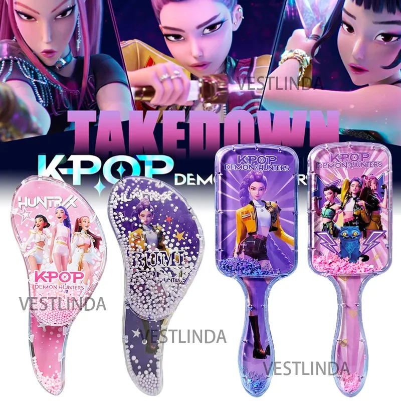 1/4 Stück Neue KPop Demon Hunter Kamm Rumi Peripheral Series Modischer Massagekamm Cartoon Anime Studentenkamm Geburtstagsgeschenk