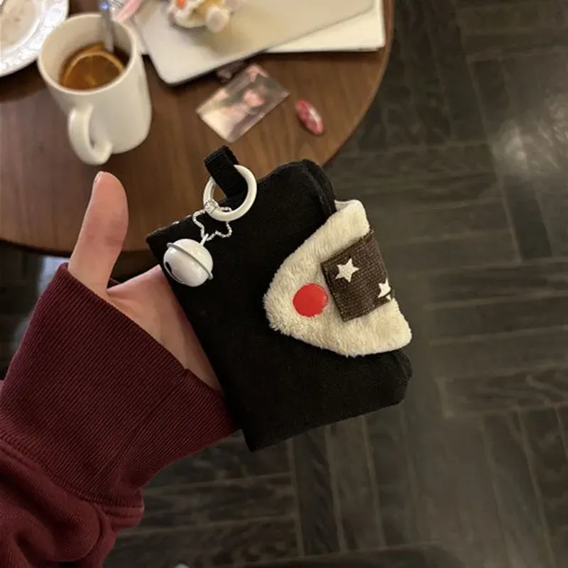 Niedlicher Reisbällchen-Kartenhalter, Münzbörse, Geld- und Kartenetui, integrierte tragbare kleine Canvas-Tasche, Aufbewahrungstasche, Ausweistasche