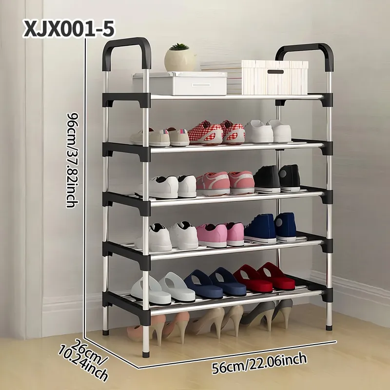 Mehrstöckiger Platzsparender Schuhschrank, Einfach zu Montierender Schuhregal Geeignet für Flur, Schlafzimmer, Eingangsbereich und Wohnzimmer, Schuh-Organizer