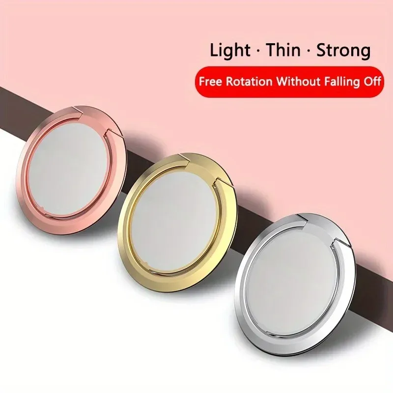 Universal Dünne Luxus Metall Handy Halter Faltbare Auto Halterung Handy Zubehör Finger Ring Ständer für iPhone Xiaomi
