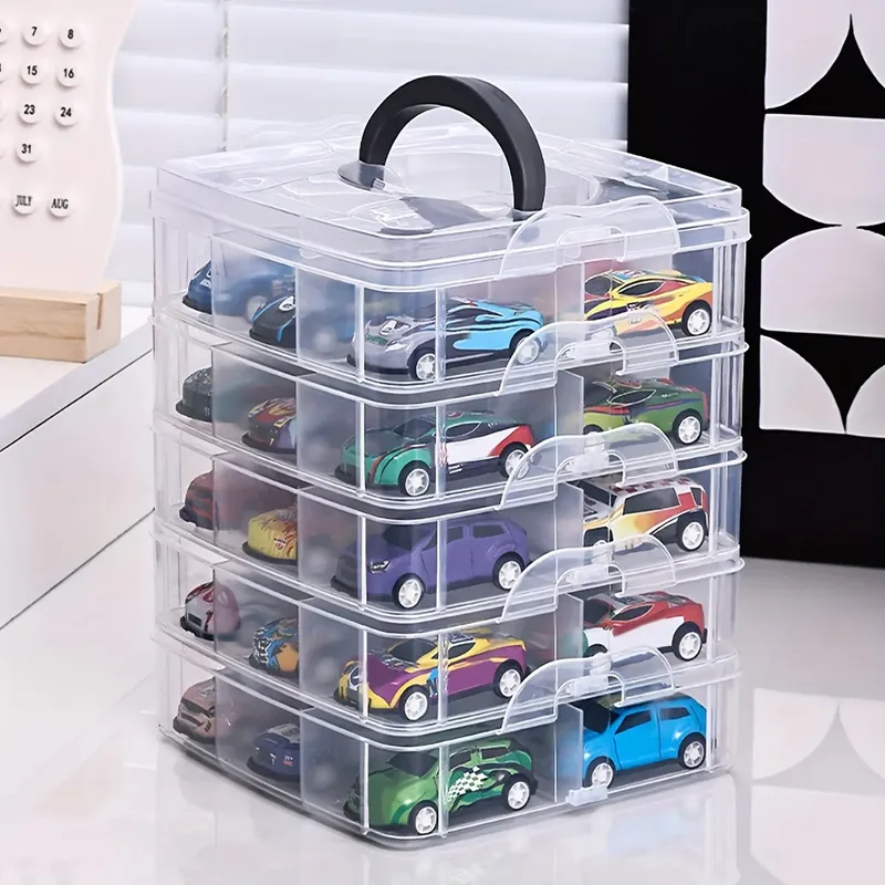 1 Stück transparente und minimalistische Spielzeug-Aufbewahrungsbox, staub- und feuchtigkeitsbeständig, Schmuck, Ohrringe und tragbare Aufbewahrungsbox