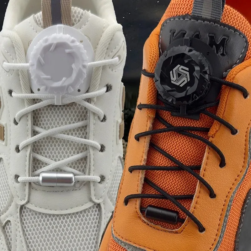 Automatische Schnürsenkel, Schnürsenkel ohne Binden, Schnürsenkel mit Drehverschluss, dicke Schnürsenkel für Sneaker, Schnürsenkel für Kinder und Erwachsene, schnelle Schnürsenkel, Unisex