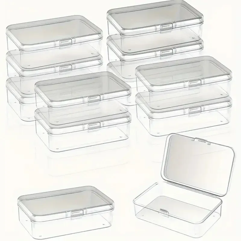 30 quadratische PP-Kunststoff-Aufbewahrungsboxen mit Deckel – 2–5 Zoll halbtransparente Organisationsbehälter, geeignet für Schmuck