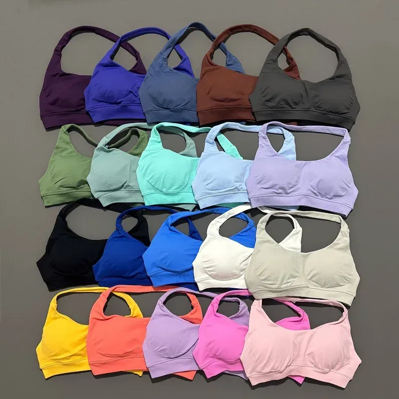 Sport-Bh Frauen Nahtlose Yoga Halter Bh Top Hohe Unterstützung Open Back Bh Fitness Push-up Active Workout Gym unterwäsche