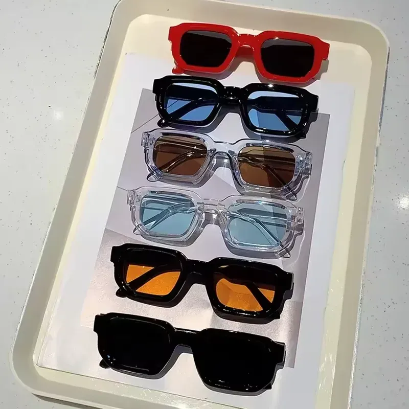 Neue Männer Vintage Rechteck Rahmen Sonnenbrille Mode Retro Sonnenbrille Luxus Marke Design Gläser UV400 Brillen Frauen Brille