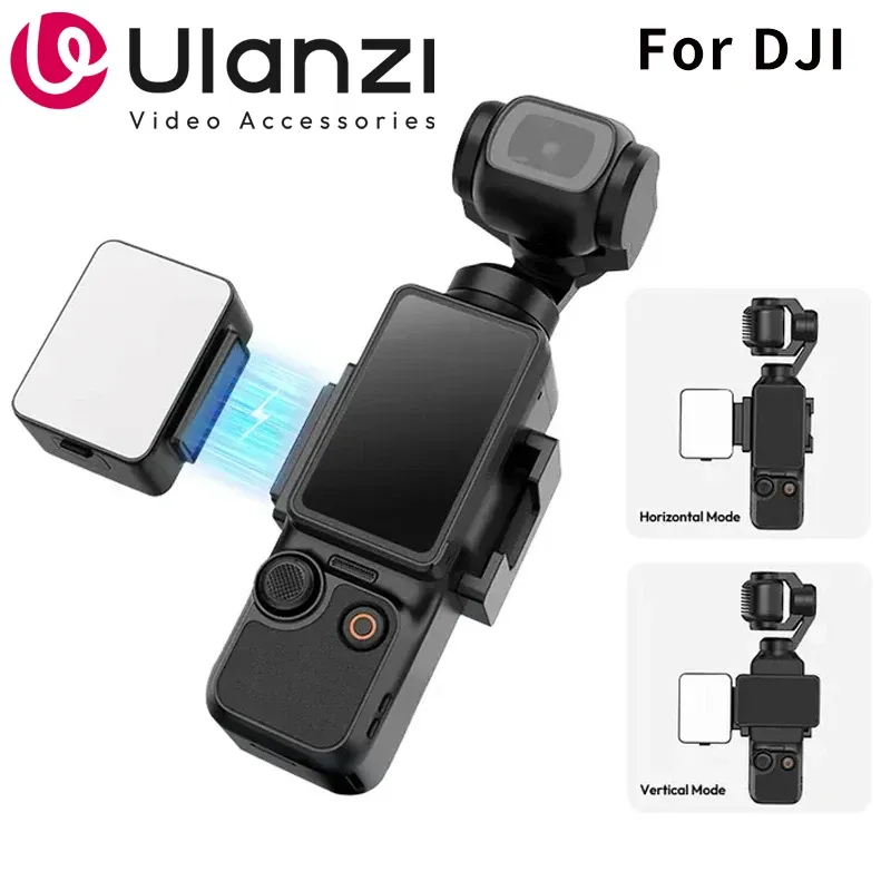 Ulanzi LM001 Pocket 3 magnetisches Mini-LED-Licht, wasserdichte Videoleuchte für DJI Osmo Pocket 3 für Vlogging Live, 500 mAh wiederaufladbar