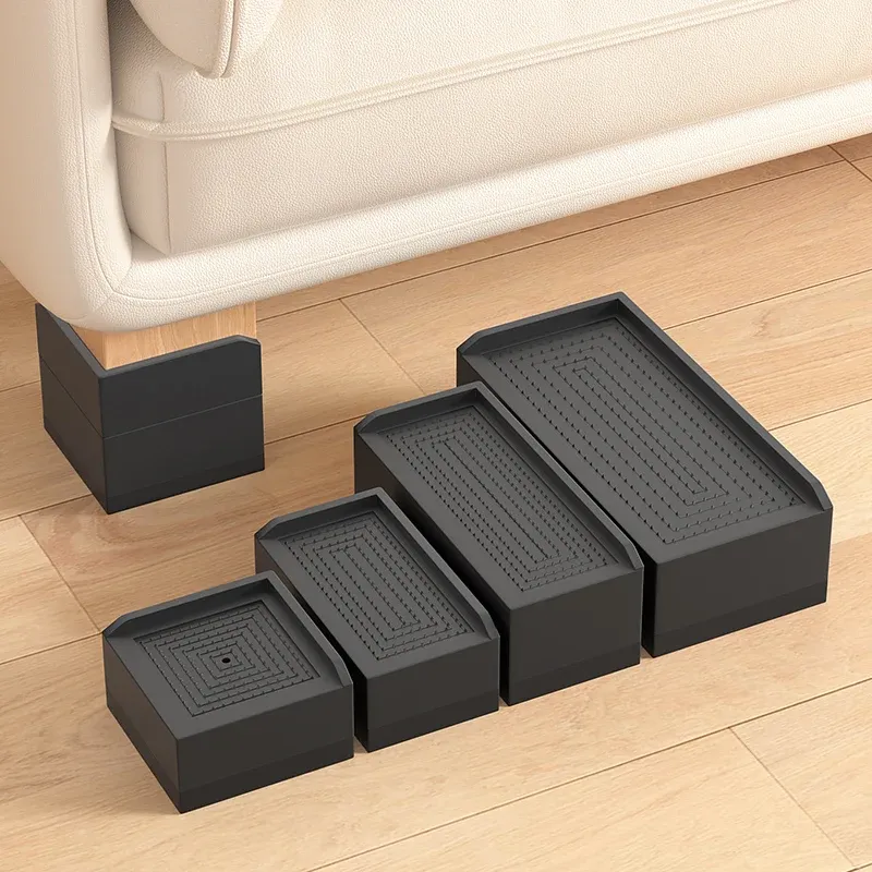 4er-Pack Universal-Möbelfußpolster (Sofa-/Teetisch-/Schuhschrank) – wasserdichte, rutschfeste, verstellbare Höhenpolster