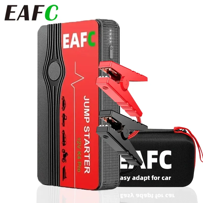 EAFC 600A Tragbarer Starthilfe, Notfall-Auto-Starthilfe, Batterie-Powerbank, automatischer Booster für 3,0 l Benzinfahrzeuge