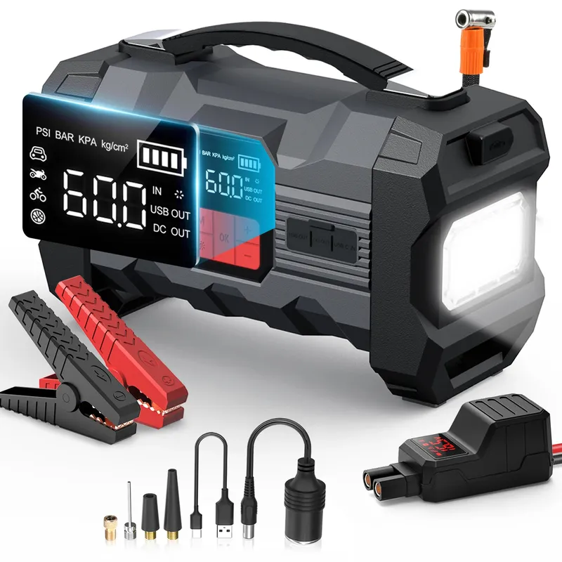 1500A PEAK Starthilfegerät 26800mAh Auto-Batterie-Powerbank Auto-Batterie-Booster zum Aufladen externer Batterien