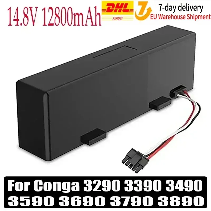 Original akku Für Conga 3290 3390 3490 3590 3690 3790 3890 Fegt Wischen Roboter 14,8 V 12800 mah Staubsauger