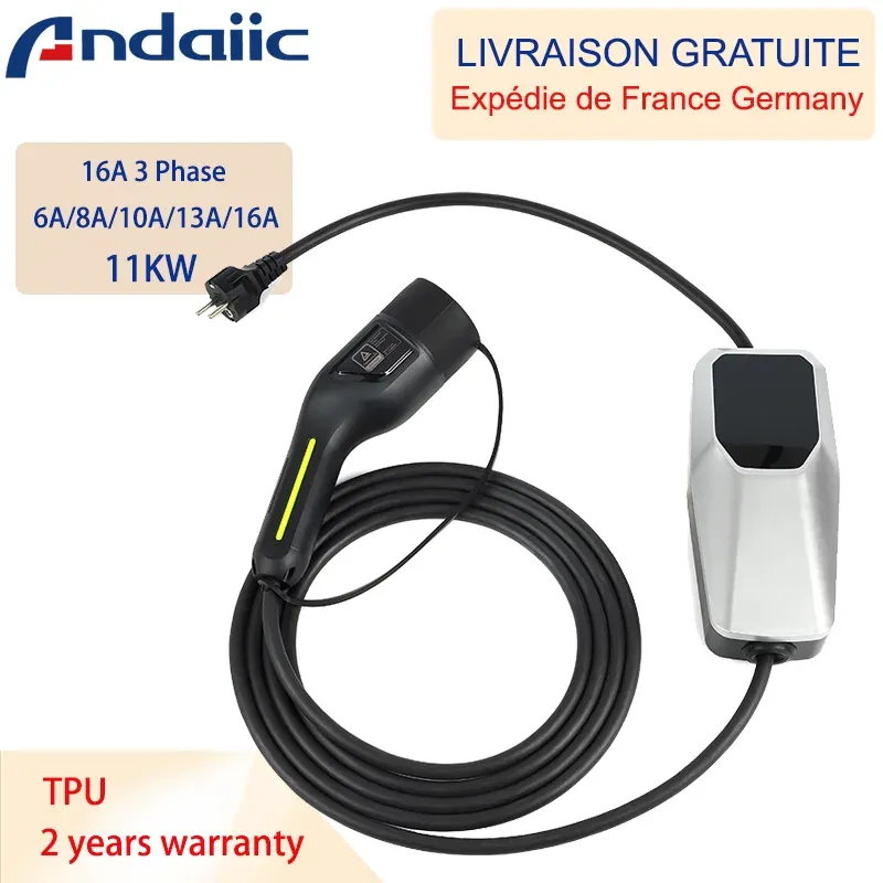 EV-Ladegerät Typ 2 Typ 1 Ladebox für Elektroauto 6A-16A 10 Meter 4 Meter 1 Phase 3 Phase EVSE Ladekabel Modus 2