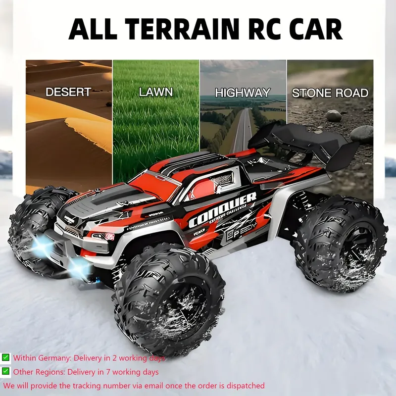 16101 4WD RC-Auto, LED-Offroad-4x4-Buggy, 50 km/h hohe Geschwindigkeit, Wüstenrennspielzeug, Monster Kart, ideales Weihnachtsgeschenk für Kinder