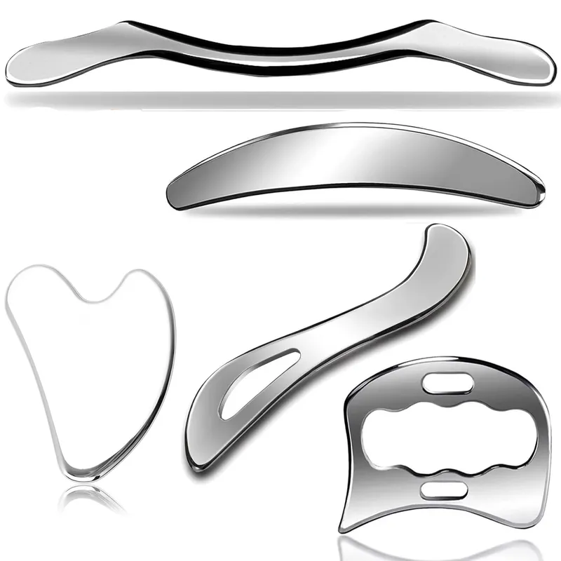 Edelstahl Gua Sha Schabewerkzeug für Massage, Guasha IASTM-Tools zur Linderung von Muskelkater, Weichgewebs-Mobilisierungsschaber