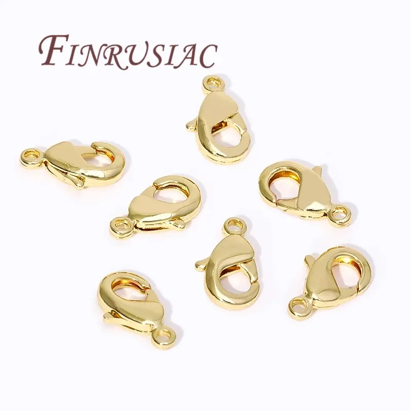 18K vergoldete Karabinerverschlüsse für Armbänder, Federverschlüsse für Schmuck, DIY-Schmuckherstellungszubehör, Verbindungsverschluss-Accessoires.