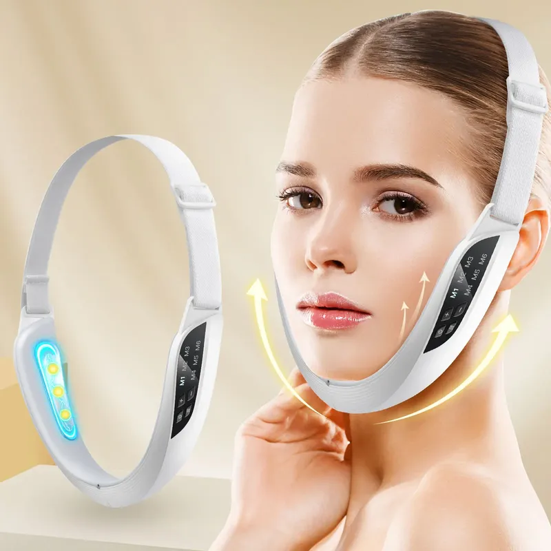 EMS Face Lifting Massagegerät Anti Falten Gesichtsmassagegerät V-Face Lift Gerät Gesicht Abnehmen Entferner Doppelkinn LED Photonentherapie