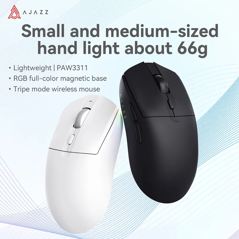 AJAZZ AJ139 V2 MC /AJ139P V3 Magnetische Dock-Gaming-Maus mit Bluetooth 2.4G, kabellosem Laden und 800mAh Akku PAW3311