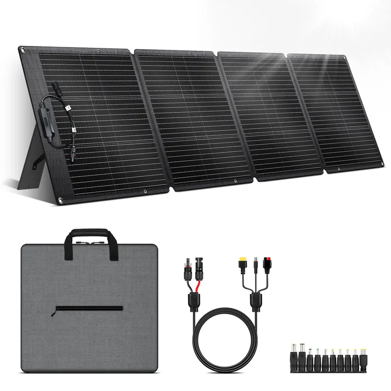 CTOLITY SPC200 Aktualisiertes 200 W faltbares Solarladegerät 20,5 V tragbares Solarpanel IP68 wasserdichtes Power-Backup-Kraftwerk RV Camp