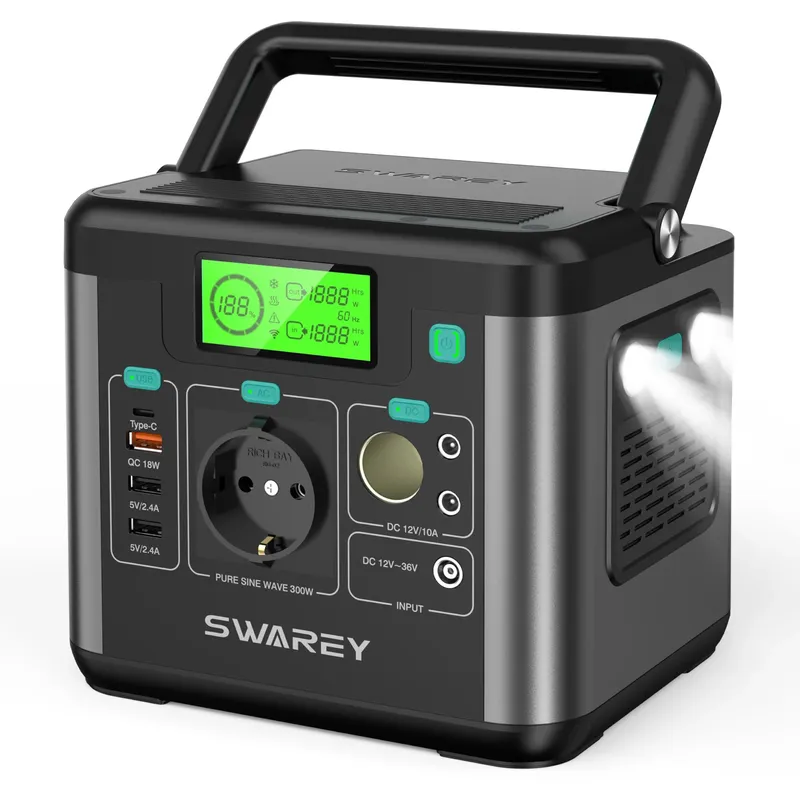 SWAREY S160 300W (Spitze 600W) tragbares Power Station Kraftwerk 222Wh Solargenerator Powerstation Ladegeräte Backup-Notstromversorgung