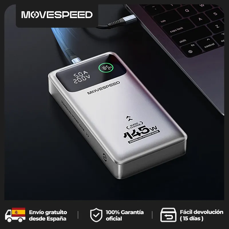 MOVESPEED M25Pro 25000 mAh Power Bank 140 W Typ C PD Schnellladung PowerBank Externes tragbares Ladegerät für MacBook Lenovo Laptop