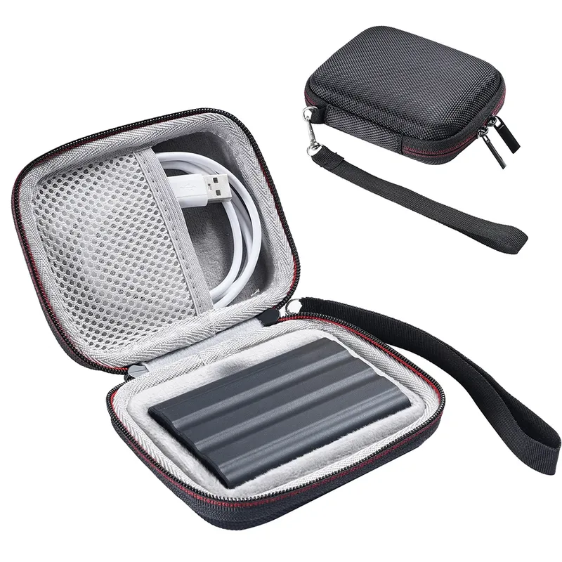 EVA-Festtragetasche, stoßfeste tragbare Aufbewahrungstasche für Samsung T7 Shield/T9 4 TB/2 TB/1 TB tragbare SSD-Tasche für externe Festplatten