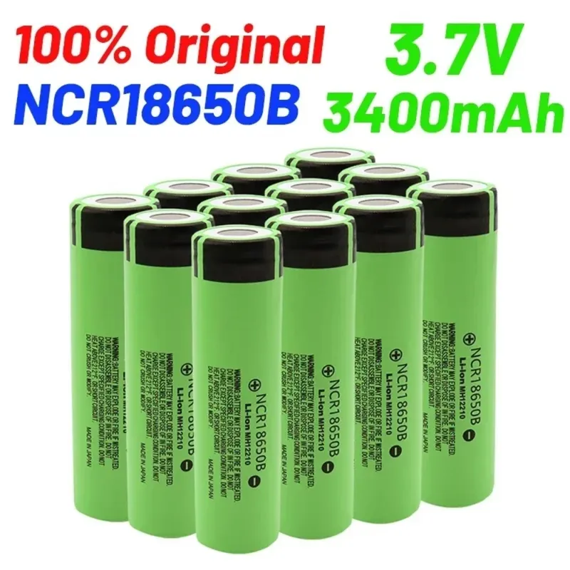 NCR18650B 3,7 V 3400 mAh 18650 100% Neu und Original Spitze Aufladbare Batterie für Taschenlampe, Tragbaren Ventilator und Rasierer