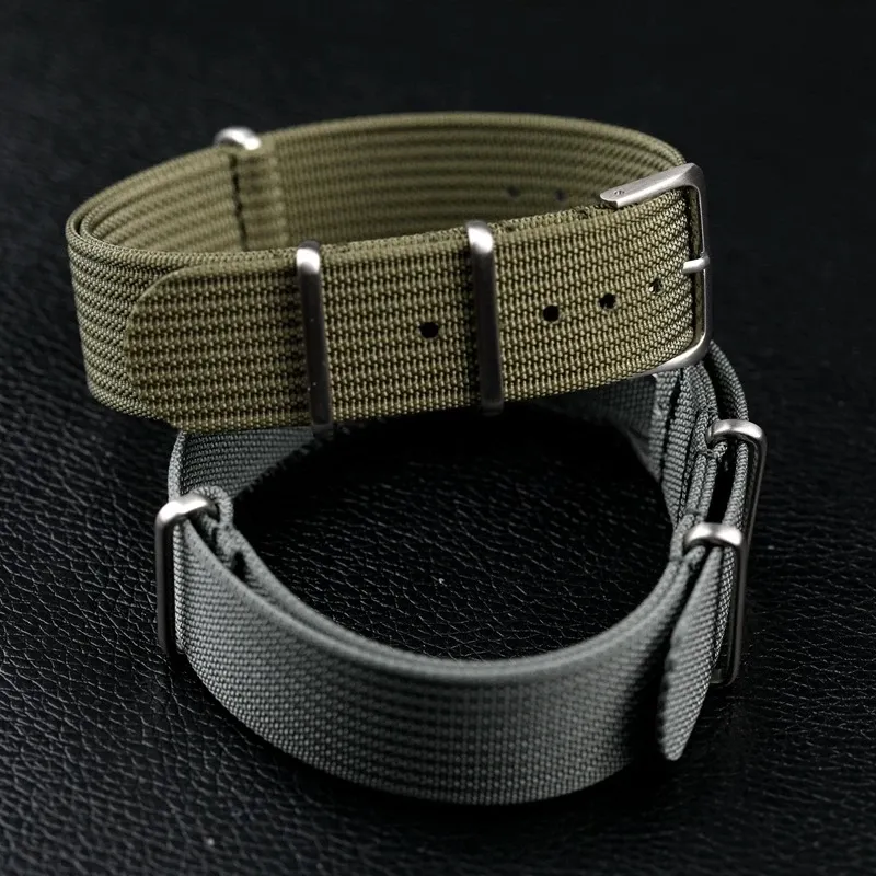 Geripptes Armband für Uhrenarmbänder aus ballistischem Stoff, 18 mm, 20 mm, 22 mm, hochwertiges Nylon, Nato-Uhrenzubehör 2055