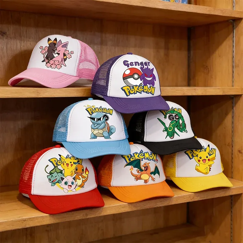 Kinder-Baseballmützen, Pokemon, für Jungen und Mädchen, lässige Mütze, Pikachu, Kinder-Sonnenhut, verstellbare Schirmmütze, Anime-Mütze, Geburtstagsgeschenk