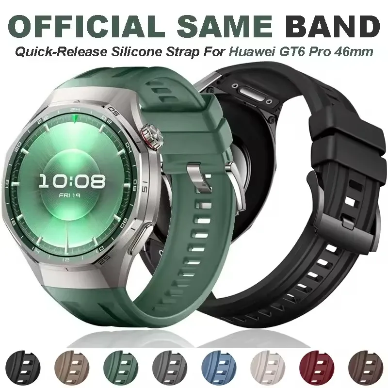 Silikonarmband für Huawei Smart Watch GT6 Pro 46 mm, offizielles Original-Ersatzband für Huawei GT 6 Pro, Männer und Frauen, Bandzubehör