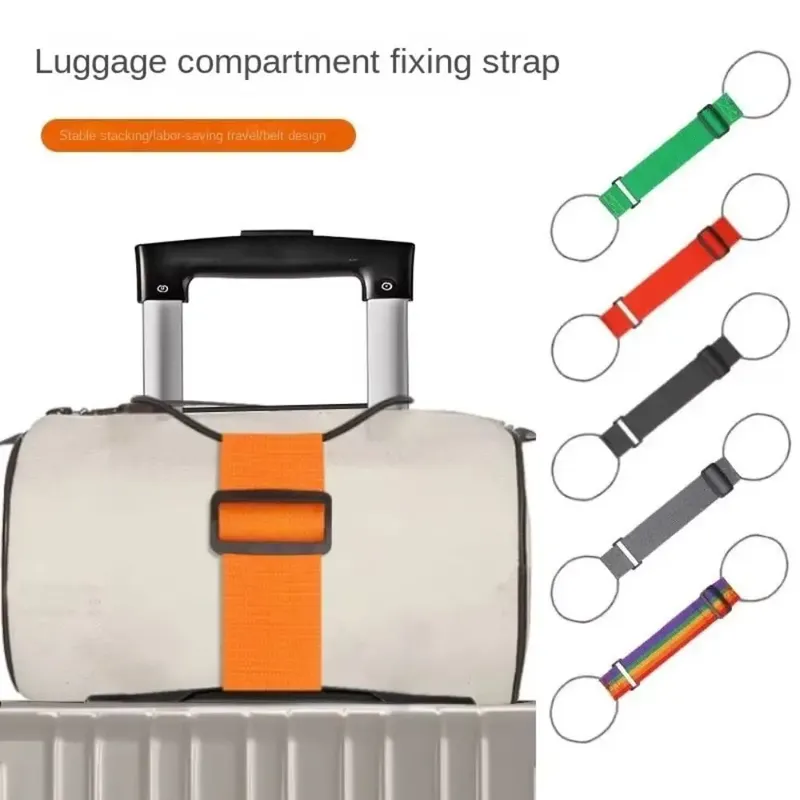 1/2 Stück vielseitiger Gummiband für Gepäck, wiederverwendbar, verstellbar, für Gepäckverbinder, Reisekoffer, fester Riemen