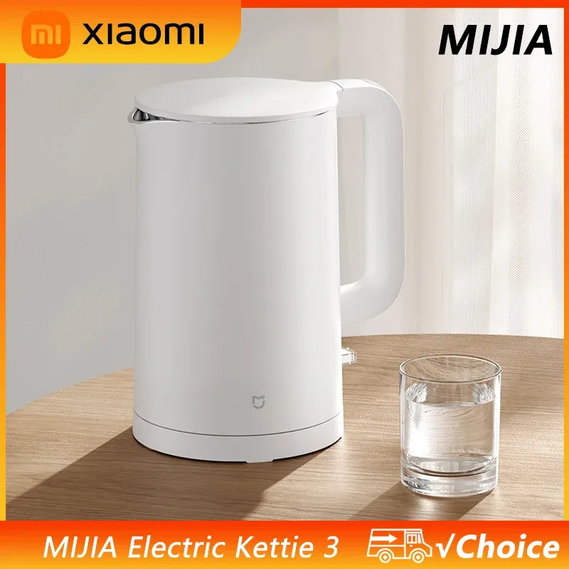 Neuer Xiaomi Mijia Elektrischer Wasserkocher 3 1,7L Haushalt 304 Edelstahl 1800W Schnellheizung Automatische Abschaltung Heißwasserkocher