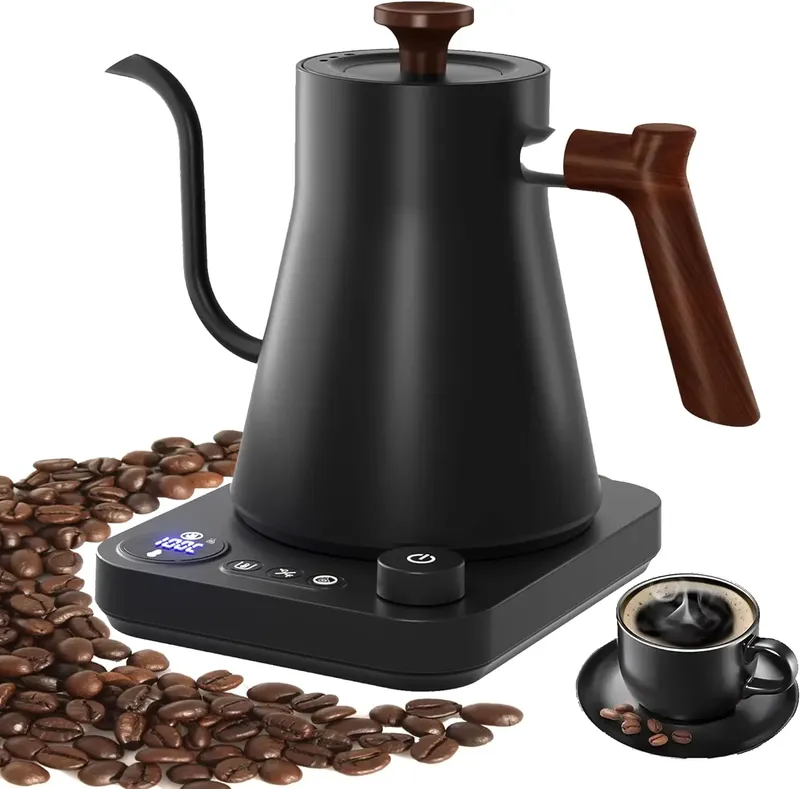 Elektrischer Schwanenhals-Wasserkocher, 900 ml, Handbrauen, Kaffeekanne, intelligente Teekanne, Temperaturregelung, Topf, schnelles Aufheizen, Wasserkocher, 110 V/220 V