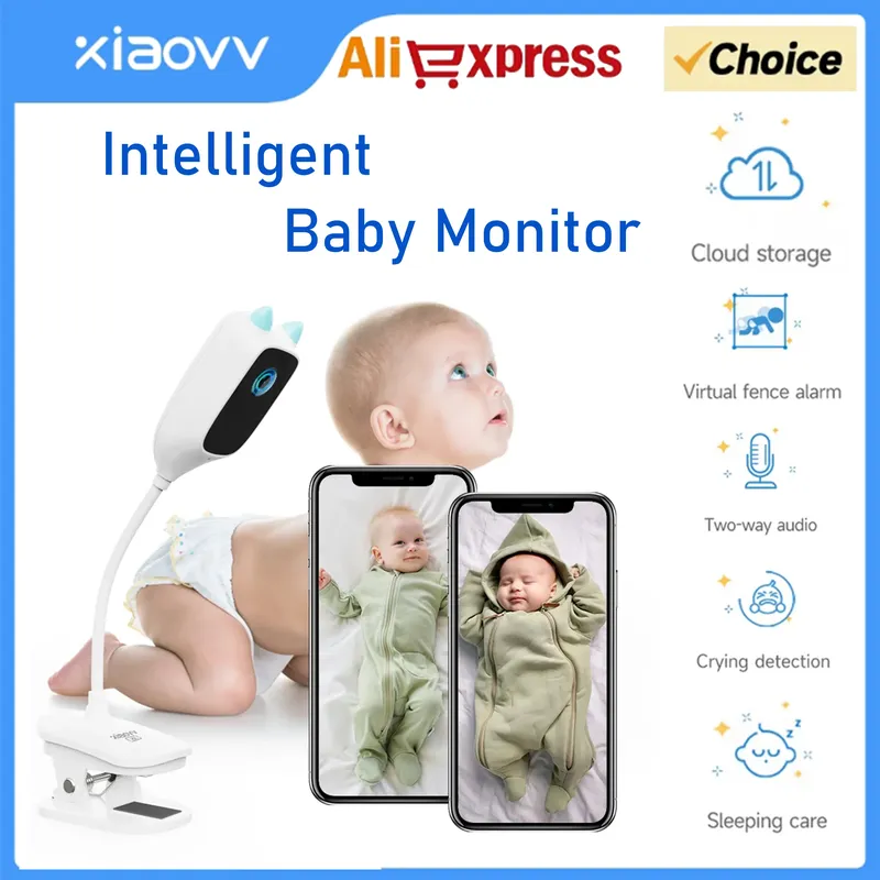 4 MP XIAOVV Video-Babyphone, Schreierkennung, Vollfarb-Nachtsicht, 360 Grad drehbar, Zwei-Wege-Audio, WiFi, Kleinkindkamera für den Innenbereich