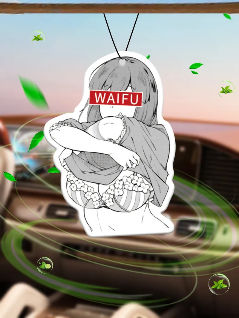 Anime-Design Waifu Hilton (Hotel-Duft) Auto-Lufterfrischer |     Rückspiegelhalterung & Doppelfunktions-Lüftungsclip |     Aromatherapie-Tabletten aus Naturmaterialien |     Langanhaltender Duft für 90 Tage |     Alkoholfrei |     Nicht Angst vor direkter Sonneneinstrahlung |     Speziell entwickelt zur Geruchsbeseitigung in Autos, Schränken und Badezimmern. |     Cartoon-Animationsgrafiken |     Unisex |     Luxuriöser Duft |     Fünf-Sterne-Hotel