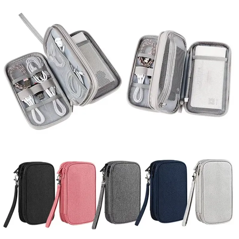 Wasserdichte Aufbewahrungstasche, digitaler elektronischer Organizer, tragbar, USB, digitales Produkt, Ladegerät, Stecker, Aufbewahrungstasche, Reisekabel-Organizer