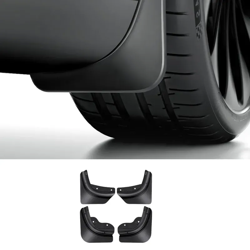 Für 2025 2026 Tesla Model Y Model 3 Zubehör Schmutzfänger Lackschutz Ohne Bohren Allwetter-Spritzschutz Karosserie-Kits