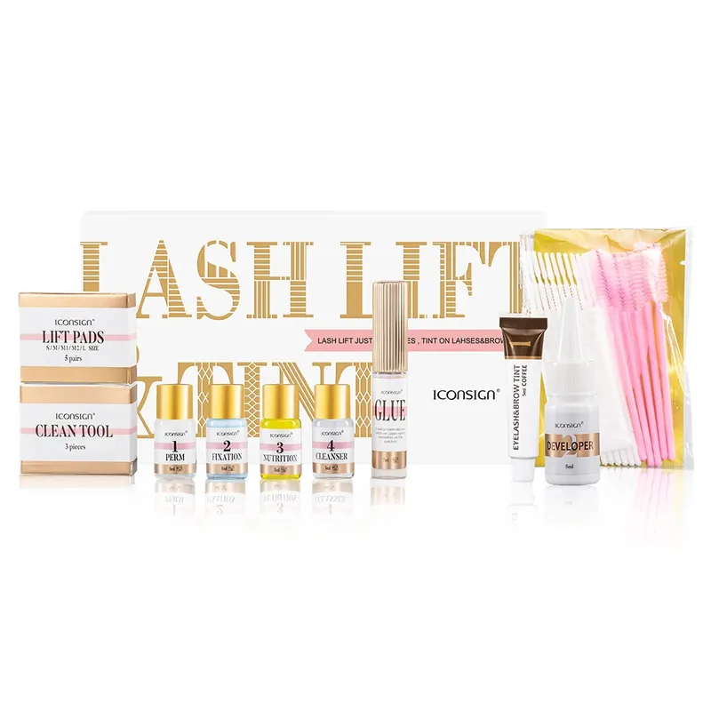 ICONSIGN Lash Lift und Tönungsset, professionelle Wimpernlifting-Tönung, Augenbrauen-Laminierungsfarbe, Augen-Make-up-Tools