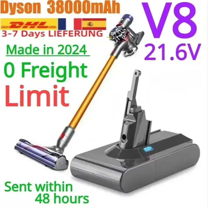 2025 Neu für Dyson V8 21,6 V 5200 mAh Ersatzakku Absolute Cord-Free Vacuum Handstaubsauger Dyson V8 18650 Akku