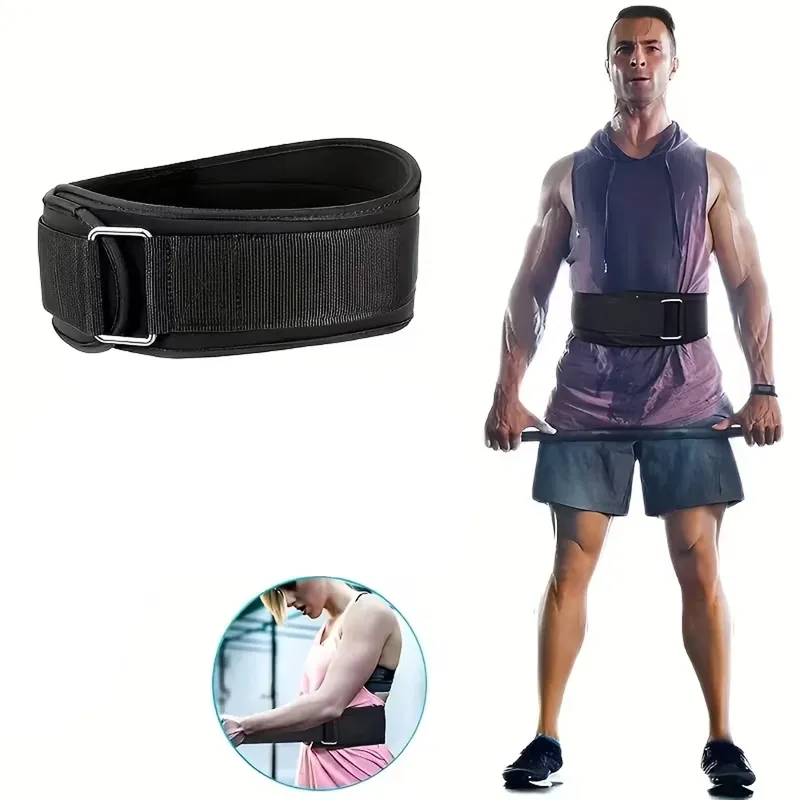 Verstellbarer Gewichthebergürtel 1 Stück Taillentrainer mit Doppel-D-Ring-Schnalle für Kniebeugen, Hantel- und Langhantelübungen Fitnessgürtel