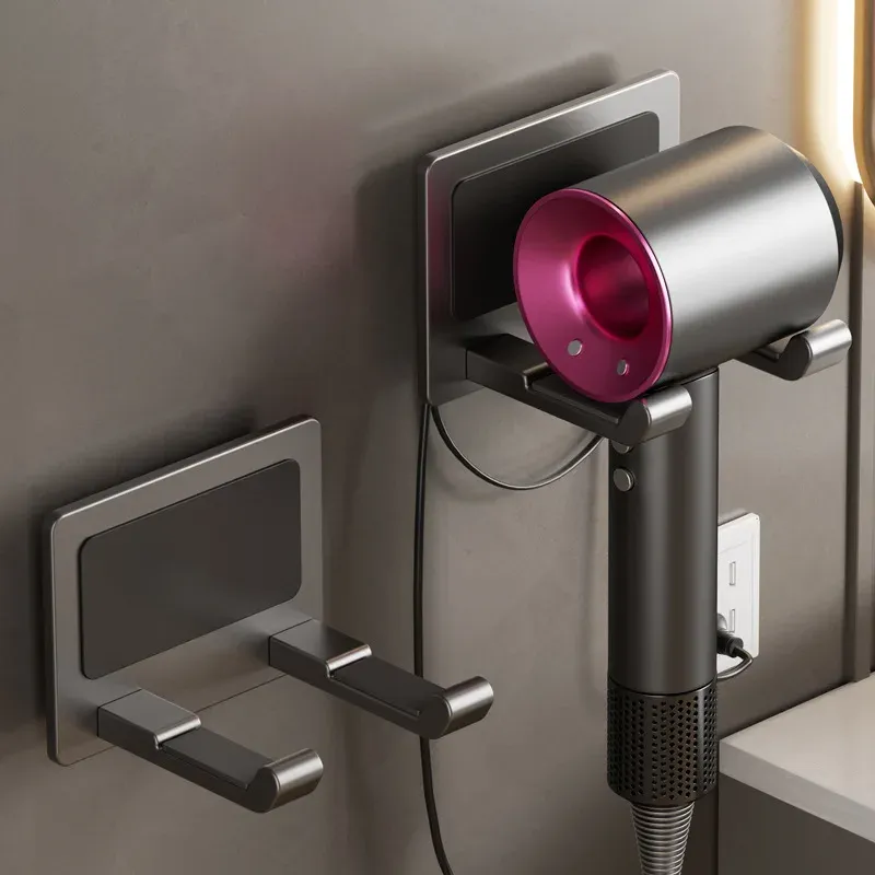 Haartrockner Lagerregal ohne Stanzen Badezimmer Haartrockner Aufhänger Toilette Multifunktions-Lagerregal