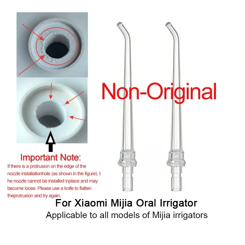 Ersatz-Wasserflosser-Düsen für XIAOMI Mijia Munddusche, alle Modelle, Waterpick Standard/ kieferorthopädische Nachfüllspitzen, 2 Stück