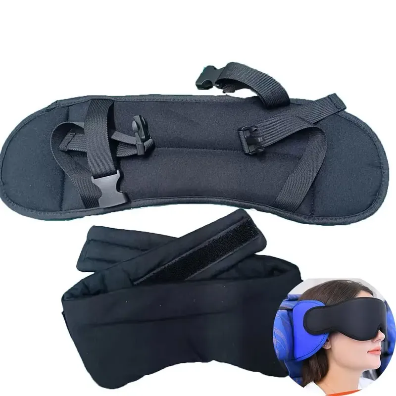 3D-konturiertes Reisekissen, 100 % Verdunkelung, Null-Augendruck, Schlafmaske, weich, verstellbar, Reisezubehör, Flugzeug
