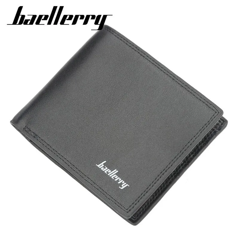 Baellerry Butterweiche, schlanke Geldbörse für Herren, minimalistischer Kartenhalter aus PU-Leder – Vordertasche, RFID-blockierender Geld-Organizer