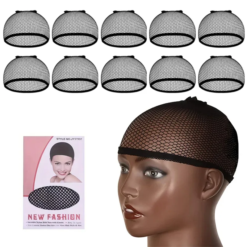 2 Stück/12 Stück dehnbare elastische Haarnetze – Perückenkappe mit offenem Netzgewebe für Haarstyling – hochwertig und langlebig