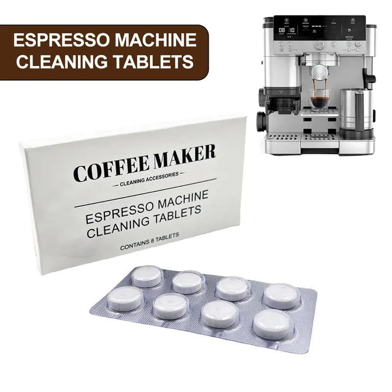 8 Stück Reinigungstabletten für Espressomaschinen, für Ninja Luxe ES601/ES701 Espressomaschinen, Ersatzzubehör für die Reinigung des Wassertanks