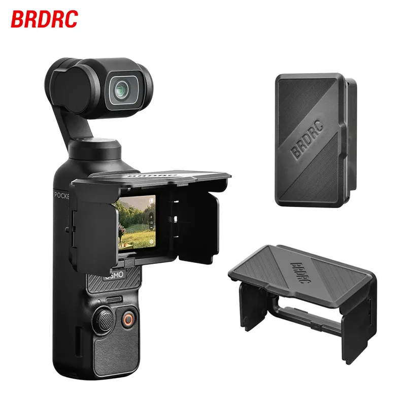 BRDRC Sonnenschutz für DJI Osmo Pocket 3 Leichtgewichtige Bildschirmabdeckung Faltbare Blendschutz-Sonnenhaube Outdoor-Aufnahmezubehör