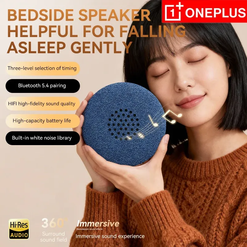 OnePlus Schlaf-Bluetooth 5.3 Lautsprecher für unter dem Kissen, Geräuschmaschine mit weißem Rauschen, HiFi-Stereo-Audio-Soundbar, MP3-Musikplayer