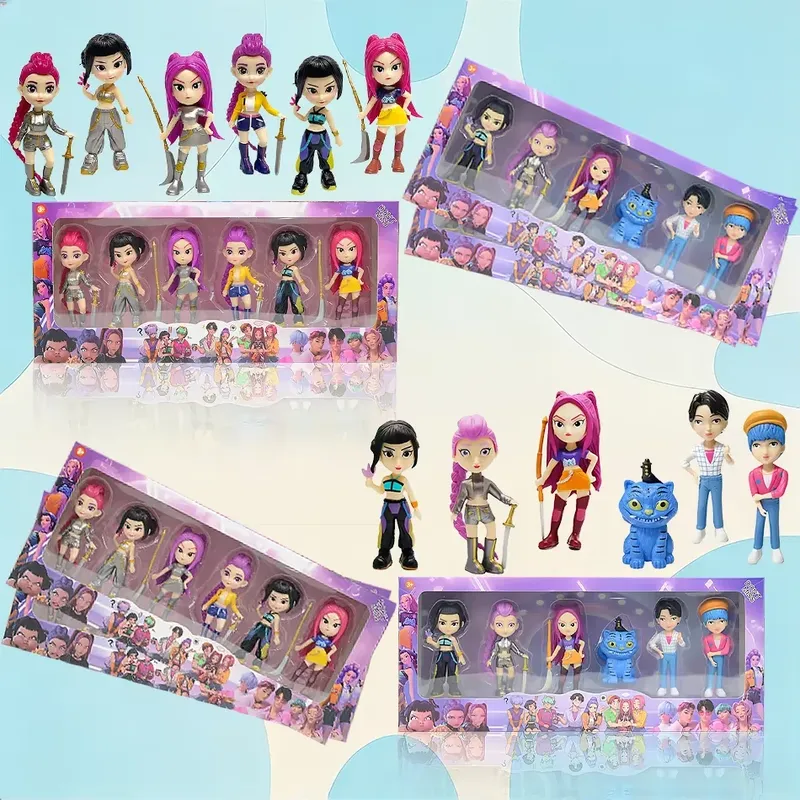 HOT Anime Kpops Demon Hunters Figur Rumi Zoe Mira Anime Polyvinylchlorid-Charakter-Sammlung Desktop-Dekoartikel Kindergeschenk