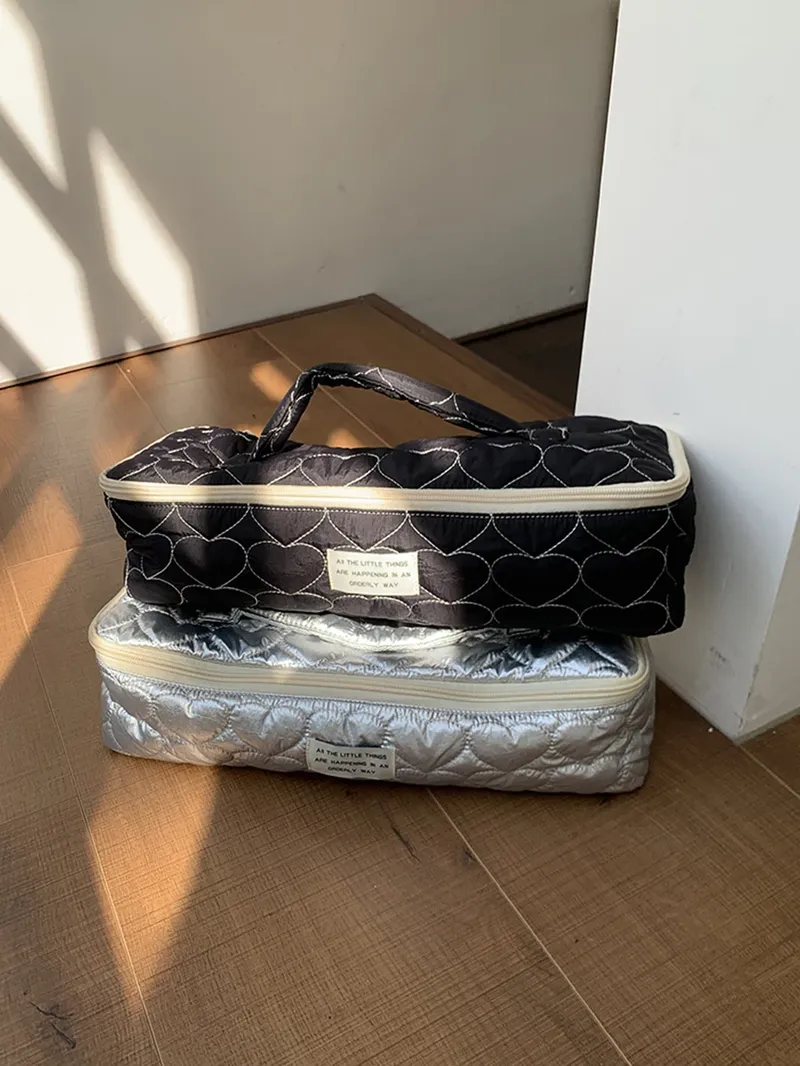 Mode Große Kapazität Haartrockner Lagerung Tasche Tragbare Kosmetik Tasche Frauen Make-Up Fall Kulturbeutel Reise Veranstalter